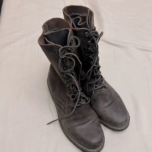 Diesel Black Gold Leather Boots